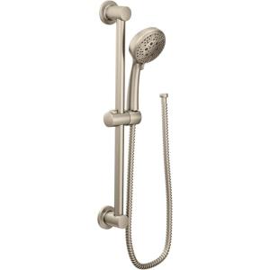 imageMoen Matte Black EcoPerformance 4Spray Pattern Detachable Handheld Showerhead with 69InchLong Hose and 30Inch Slide Bar 3669EPBLBrushed Nickel