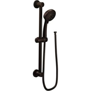 imageMoen Matte Black EcoPerformance 4Spray Pattern Detachable Handheld Showerhead with 69InchLong Hose and 30Inch Slide Bar 3669EPBLOil Rubbed Bronze