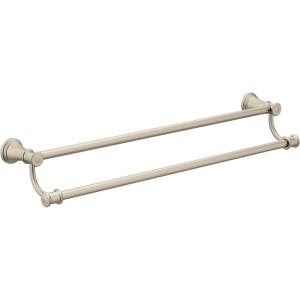 imageMoen YB6422ORB Belfield 24 inch Bathroom Double Towel Bar Oil Rubbed BronzeBrushed Nickel