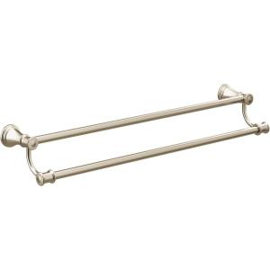 imageMoen YB6422ORB Belfield 24 inch Bathroom Double Towel Bar Oil Rubbed BronzePolished Nickel