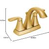 imageMoen 6901ORB Voss TwoHandle HighArc Centerset Bathroom Faucet with Drain Assembly OilRubbed BronzeGold