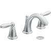 imageMoen Brantford OilRubbed Bronze TwoHandle Widespread Bathroom Faucet Trim Kit Bathroom Faucets for Sink 3hole Deck Mounted Setup Valve Required T6620ORBBrushed Nickel