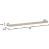 imageMoen Genta LX Brushed Nickel Modern 24Inch Single Wall Mounted Towel Bar for Kitchen or Bathroom BH3824BNBrushed Nickel