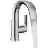 imageMoen S6910BL Doux Collection One Handle High Arc Laminar Stream Bathroom Faucet Matte BlackChrome