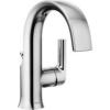 imageMoen S6910BL Doux Collection One Handle High Arc Laminar Stream Bathroom Faucet Matte BlackChrome