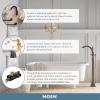 imageMoen Voss Matte Black OneHandle Freestanding Floor Mount Tub Filler with Handshower 695BL