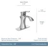 imageMoen Voss Oil Rubbed Bronze OneHandle HighArc Bathroom Faucet with Drain Assembly for SingleHole Sink 6903ORBChrome