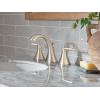 imageMoen Voss OilRubbed Bronze TwoHandle Widespread 3Hole HighArc Lavatory Faucet with Vanity Drain Assembly for Bathroom Sink T6905ORBBrushed Nickel
