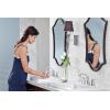 imageMoen Voss OilRubbed Bronze TwoHandle Widespread 3Hole HighArc Lavatory Faucet with Vanity Drain Assembly for Bathroom Sink T6905ORBChrome