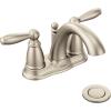 imageMoen 6610ORB Brantford Two Handle Centerset Bathroom Faucet with Drain Assembly 05 OilRubbed BronzeBrushed Nickel