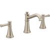 imageMoen Belfield Oil Rubbed Bronze TwoHandle 8Inch Widespread Bathroom Faucet Trim Kit Valve Required T6405ORBBrushed Nickel
