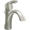 imageMoen OilRubbed Bronze Single Hole Bathroom Sink Faucet Trim Kit with Deck Plate and Water Drain Ideal for Bath Vanity Sinks 6400ORBBrushed Nickel