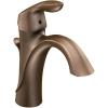 imageMoen OilRubbed Bronze Single Hole Bathroom Sink Faucet Trim Kit with Deck Plate and Water Drain Ideal for Bath Vanity Sinks 6400ORBOil Rubbed Bronze