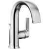 imageMoen S6910BL Doux Collection One Handle High Arc Laminar Stream Bathroom Faucet Matte BlackChrome