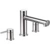 imageMoen T393BG Align 2Handle Deck Mount Modern Roman Tub Faucet Trim Kit Valve Required Brushed GoldChrome