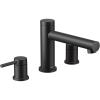 imageMoen T393BG Align 2Handle Deck Mount Modern Roman Tub Faucet Trim Kit Valve Required Brushed GoldMatte Black