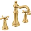imageMoen TS42114ORB Weymouth TwoHandle Widespread Cross Handle Bathroom Faucet Trim Kit Valve Required Oil Rubbed BronzeBrushed Gold