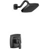 imageMoen Voss Matte Black MCORE 3Series 1Handle EcoPerformance Shower Trim Kit Valve Required UT3692EPBL