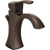 imageMoen Voss Oil Rubbed Bronze OneHandle HighArc Bathroom Faucet with Drain Assembly for SingleHole Sink 6903ORBBronze
