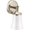 imageMoen YB0361CH Flara 1Light DualMount Bath Bathroom Vanity Light Fixture with Frosted Glass ChromePolished Nickel