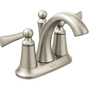 imageMoen 4505ORB Wynford TwoHandle Centerset High Arc Bathroom Faucet Oil Rubbed BronzeBrushed Nickel