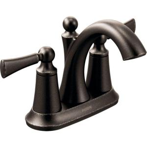 imageMoen 4505ORB Wynford TwoHandle Centerset High Arc Bathroom Faucet Oil Rubbed BronzeOil Rubbed Bronze