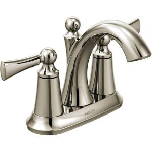 imageMoen 4505ORB Wynford TwoHandle Centerset High Arc Bathroom Faucet Oil Rubbed BronzePolished Nickel