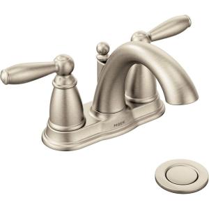 imageMoen 6610ORB Brantford Two Handle Centerset Bathroom Faucet with Drain Assembly 05 OilRubbed BronzeBrushed Nickel
