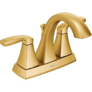 imageMoen 6901ORB Voss TwoHandle HighArc Centerset Bathroom Faucet with Drain Assembly OilRubbed BronzeGold