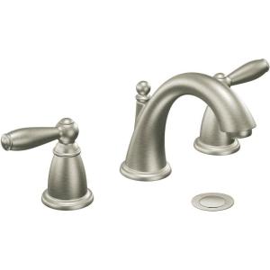 imageMoen Brantford OilRubbed Bronze TwoHandle Widespread Bathroom Faucet Trim Kit Bathroom Faucets for Sink 3hole Deck Mounted Setup Valve Required T6620ORBBrushed Nickel
