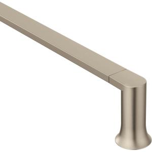 imageMoen Genta LX Brushed Nickel Modern 24Inch Single Wall Mounted Towel Bar for Kitchen or Bathroom BH3824BNBrushed Nickel