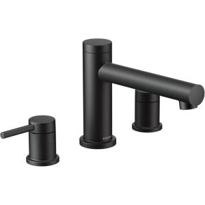 imageMoen T393BG Align 2Handle Deck Mount Modern Roman Tub Faucet Trim Kit Valve Required Brushed GoldMatte Black