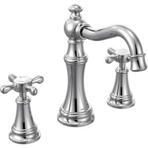 imageMoen TS42114ORB Weymouth TwoHandle Widespread Cross Handle Bathroom Faucet Trim Kit Valve Required Oil Rubbed BronzeChrome