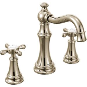 imageMoen TS42114ORB Weymouth TwoHandle Widespread Cross Handle Bathroom Faucet Trim Kit Valve Required Oil Rubbed BronzePolished Nickel