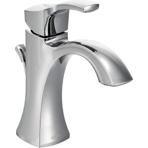 imageMoen Voss Oil Rubbed Bronze OneHandle HighArc Bathroom Faucet with Drain Assembly for SingleHole Sink 6903ORBChrome