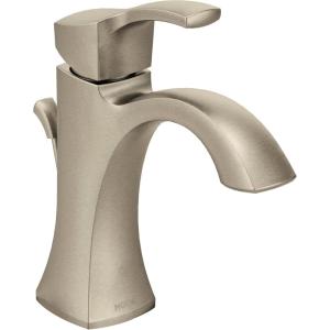 imageMoen Voss Oil Rubbed Bronze OneHandle HighArc Bathroom Faucet with Drain Assembly for SingleHole Sink 6903ORBNickel