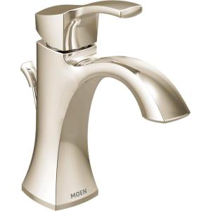 imageMoen Voss Oil Rubbed Bronze OneHandle HighArc Bathroom Faucet with Drain Assembly for SingleHole Sink 6903ORBPolished Nickel