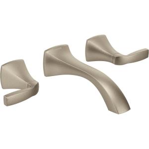 imageMoen Voss Oil Rubbed Bronze TwoHandle Wall Mount Bathroom Faucet Trim Kit Valve Required T6906ORBNickel