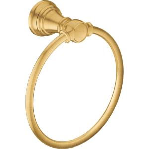 imageMoen Weymouth Brushed Gold Bathroom Hand Towel Ring YB8486BG