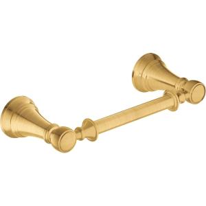 imageMoen Weymouth Brushed Gold Pivoting Double Post Toilet Paper Holder YB8408BG