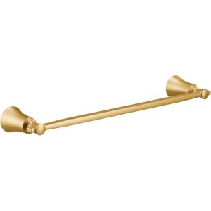 imageMoen YB0318CH Flara 18Inch Single Towel Bar ChromeBrushed Gold