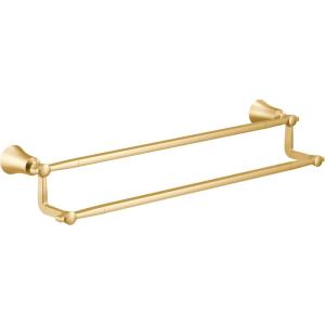 imageMoen YB0322CH Flara 24Inch Double Towel Bar ChromeBrushed Gold