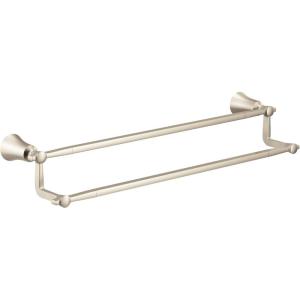 imageMoen YB0322CH Flara 24Inch Double Towel Bar ChromeBrushed Nickel