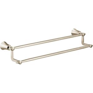 imageMoen YB0322CH Flara 24Inch Double Towel Bar ChromePolished Nickel