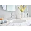 imageMoen 6145BL Gibson One Handle Single Hole Modern Bathroom Sink Faucet with Optional Deckplate Matte BlackChrome