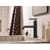 imageMoen 6145BL Gibson One Handle Single Hole Modern Bathroom Sink Faucet with Optional Deckplate Matte BlackMatte Black