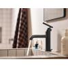 imageMoen 6145BL Gibson One Handle Single Hole Modern Bathroom Sink Faucet with Optional Deckplate Matte BlackMatte Black
