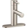 imageMoen 6190BG Align One Handle Modern Bathroom Faucet with Drain Assembly and Optional Deckplate Brushed GoldBrushed Nickel