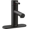 imageMoen 6190BG Align One Handle Modern Bathroom Faucet with Drain Assembly and Optional Deckplate Brushed GoldMatte Black