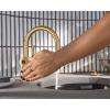 imageMoen 6221 CIA Collection Single Handle Bathroom Sink Faucet ChromeBrushed Gold